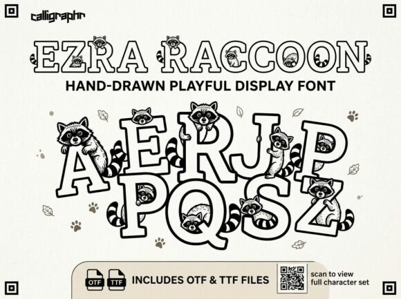Ezra Raccoon: A Playful Typeface for Creative Projects