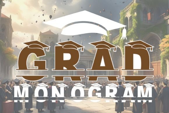 Grad Monogram: A Cool Display Font for Your Graduation Projects