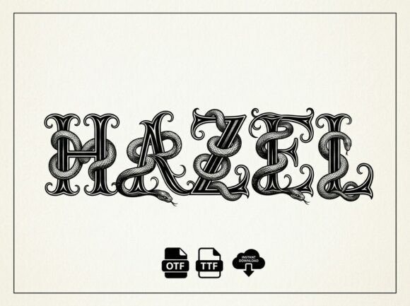 Hazel: The Decorative Display Font for Bold Headlines