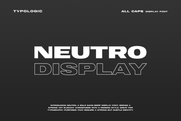 Neutro: A Bold Typeface for Modern Creative Projects